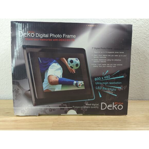Deko Elite 7” Digital Photo Frame With Led Backlit Ultra High Resolution